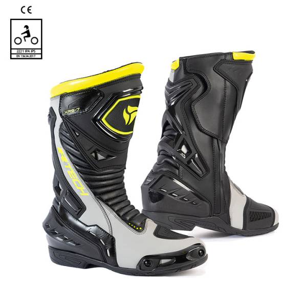 R-TECH Tornado 2.0 - Racing Boot - Black Grey Yellow Flouro