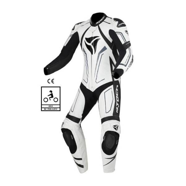 R-TECH Rising Star - 1 PC Racing Suit - White Black