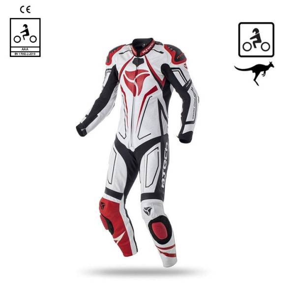 R-TECH Rising Star - 1 PC Racing Suit - White Black Red