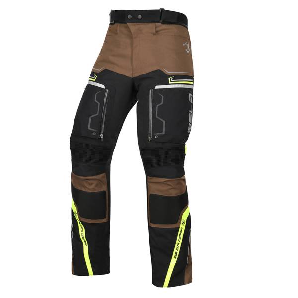 BELA Watson - Textile Pant - Black Brown Yellow White