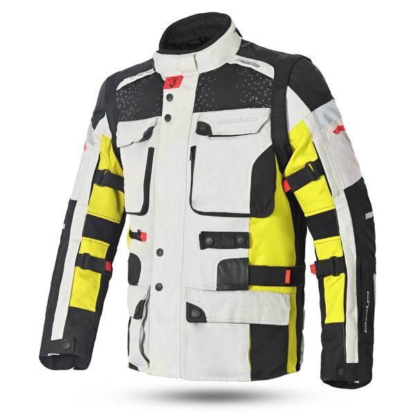 BELA Crossroad Extreme WP The Winter jacket - ICE BLACK YELLOW FLOURO