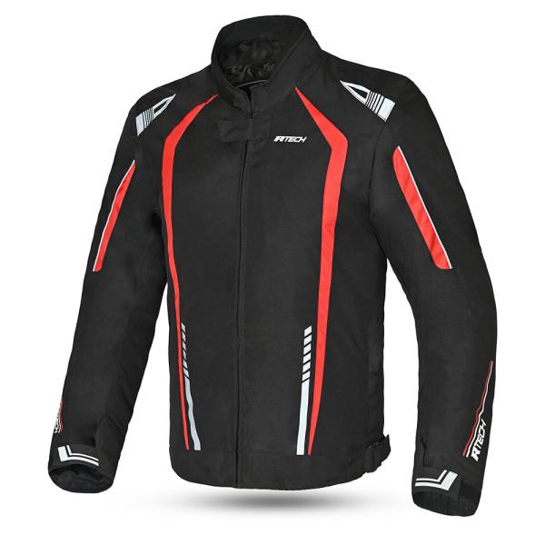 R-TECH Marshal - Textile Jacket - Black/Red