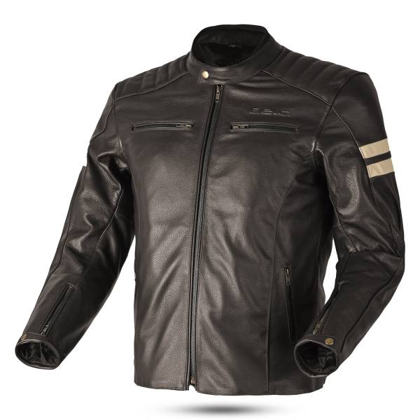 Bela Stark - Leather Jacket - Brown Beige