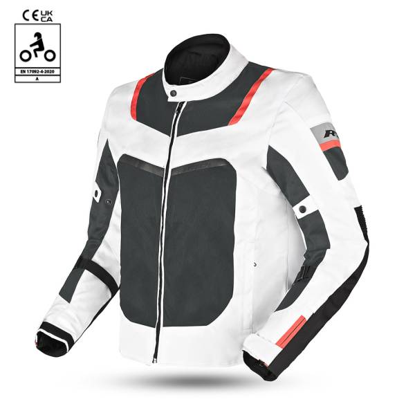 R-Tech Spiral Mesh Jacket - Ice Grey Red