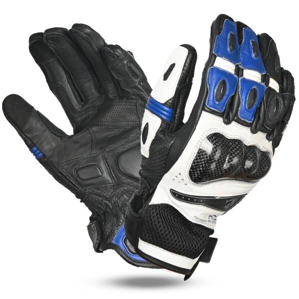 BELA Rocket Short - Racing Gloves - White Blue Black