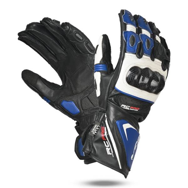 BELA Rocket Long - Racing Gloves - White Blue Black